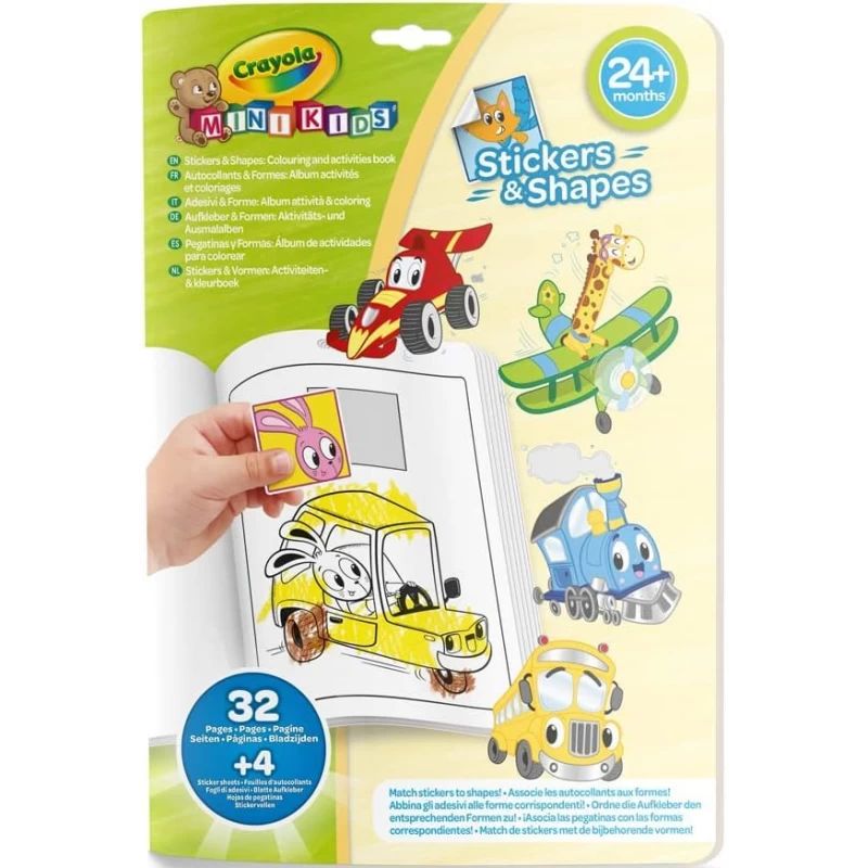 Mini Kids Color & Shapes Whimsical Wheels Activity Book