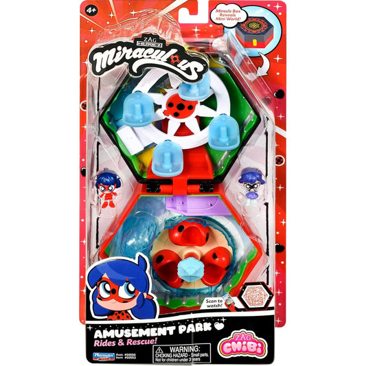 Miraculous Chibi Amusement Park: Rides & A Rescue Miracle Box Playset by Playmates Toys