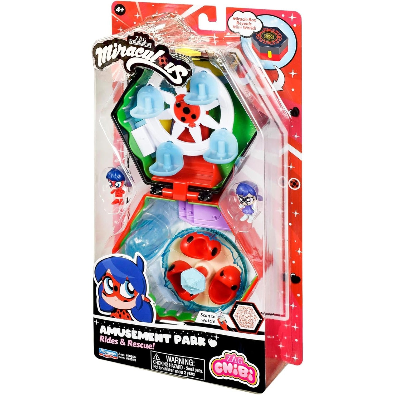Miraculous Chibi Amusement Park: Rides & A Rescue Miracle Box Playset by Playmates Toys