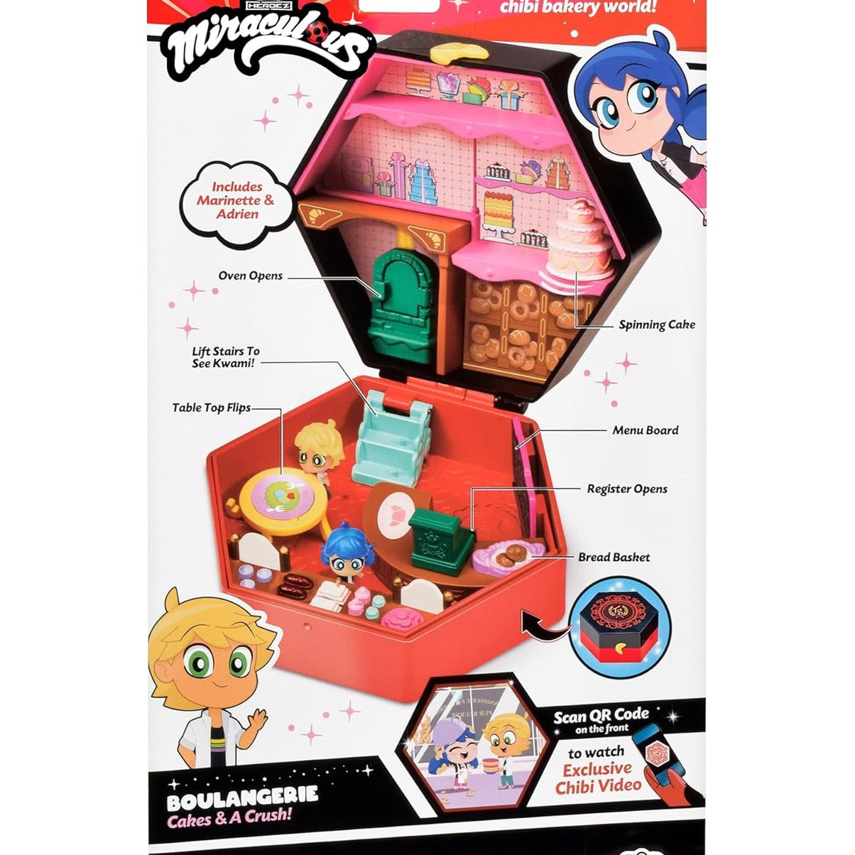 Miraculous Chibi Boulangerie: Cakes & A Crush Miracle Box Playset by Playmates Toys
