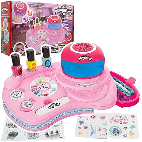 Miraculous Ladybug - Marinette's Nail Studio, Nail Polish Kit by Playmates Toys
