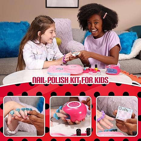 Miraculous Ladybug - Marinette's Nail Studio, Nail Polish Kit by Playmates Toys