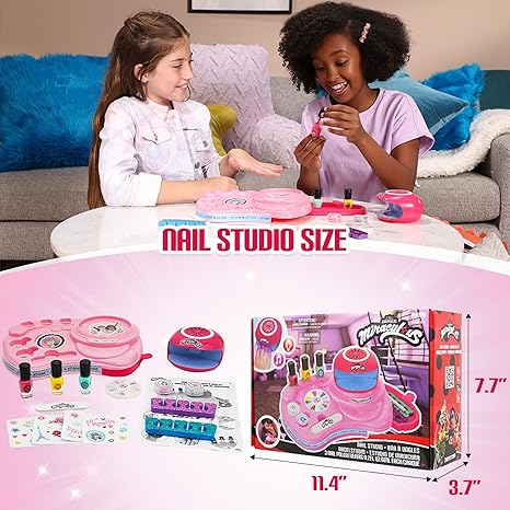 Miraculous Ladybug - Marinette's Nail Studio, Nail Polish Kit by Playmates Toys