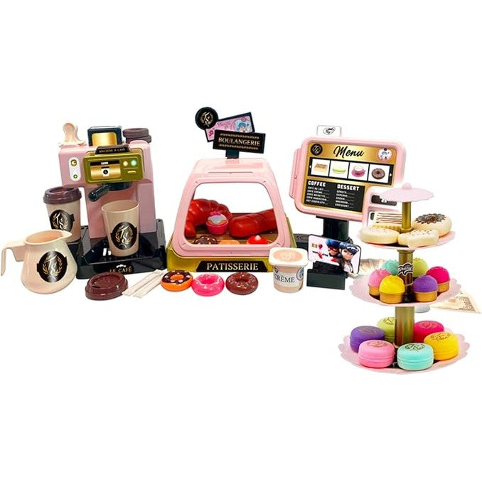 Miraculous Ladybug - Paris Cafe Kit, Macaron Stand with Cafe Set by Playmates Toys