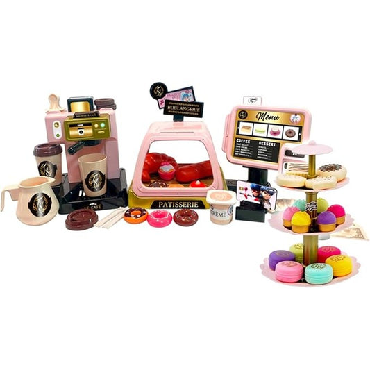 Miraculous Ladybug - Paris Cafe Kit, Macaron Stand with Cafe Set by Playmates Toys