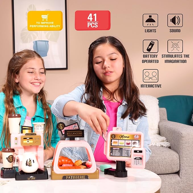 Miraculous Ladybug - Paris Cafe Kit, Macaron Stand with Cafe Set by Playmates Toys