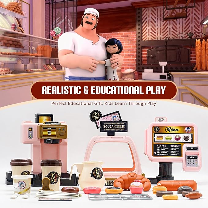 Miraculous Ladybug - Paris Cafe Kit, Macaron Stand with Cafe Set by Playmates Toys