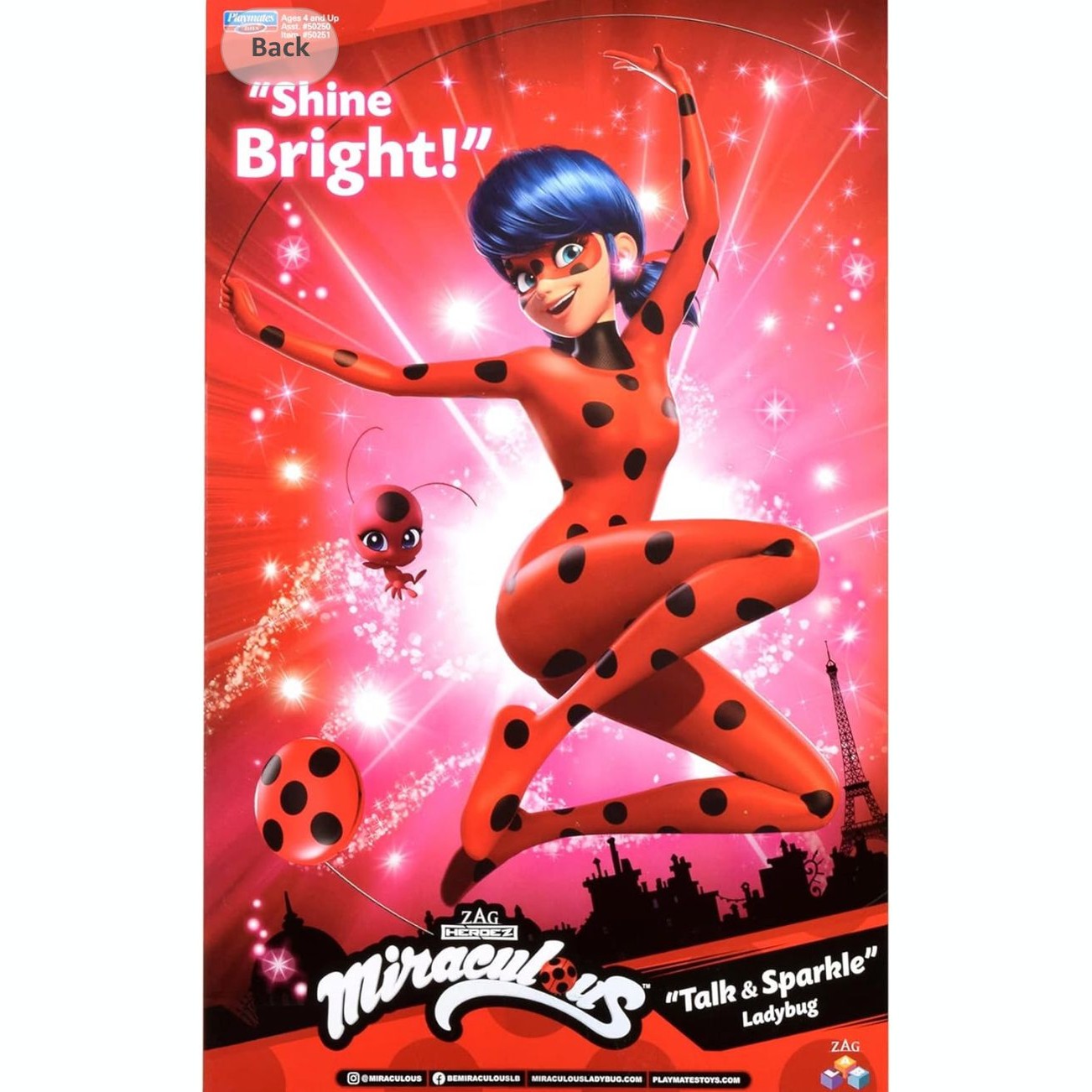 Miraculous Talk and Sparkle 10.5” Ladybug Deluxe Doll with Lights and Sounds by Playmates Toys