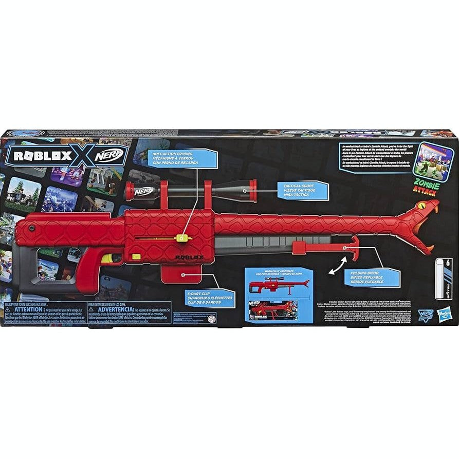 NERF Roblox Zombie Attack: Viper Strike Sniper-Inspired Blaster by Hasbro