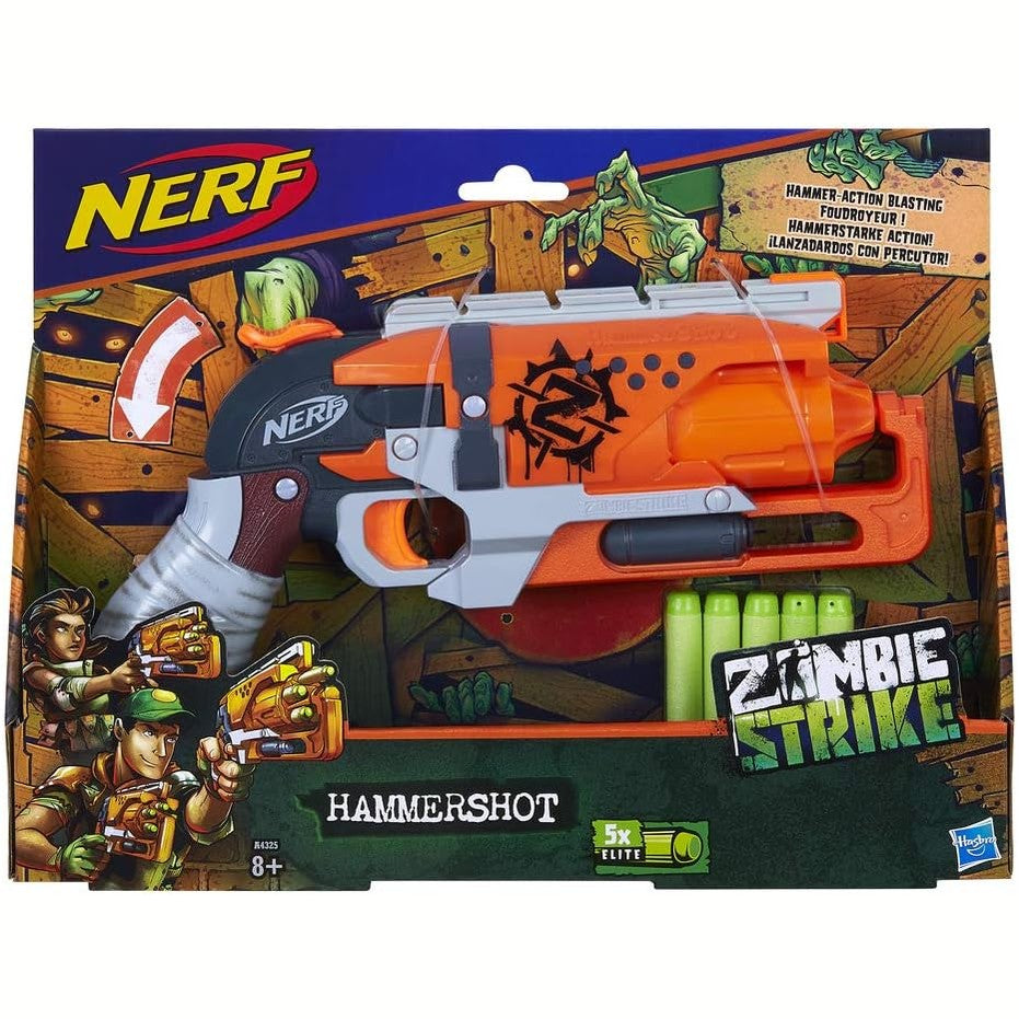 NERF Zombie Strike Hammershot Blaster by Hasbro