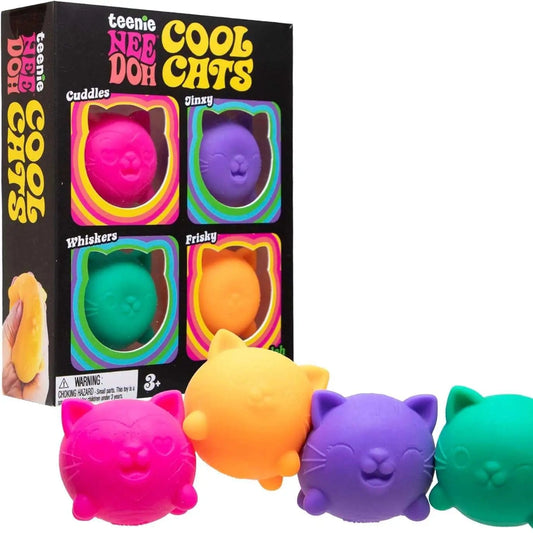 NeeDoh Teenie Cool Kittens 4 PACK by Schylling