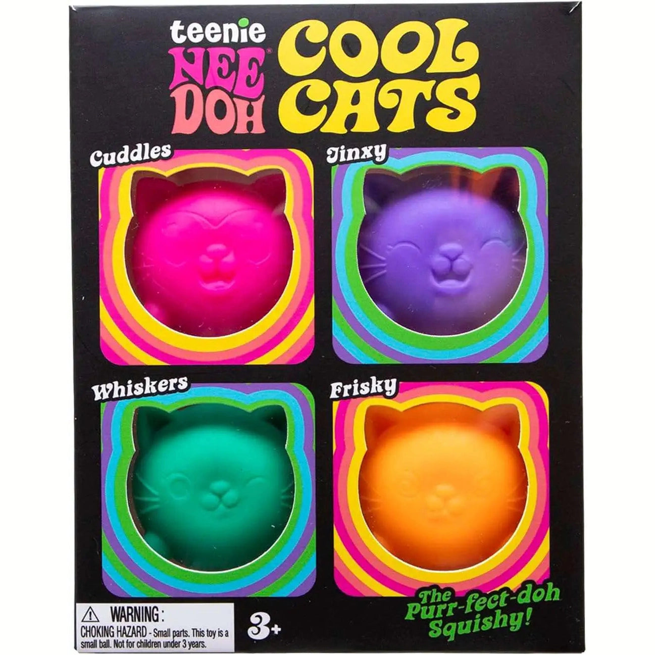 NeeDoh Teenie Cool Kittens 4 PACK by Schylling