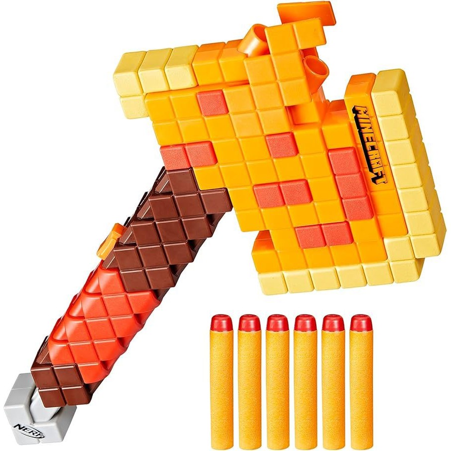 Nerf Minecraft Firebrand, Dart Blasting Axe by PMI