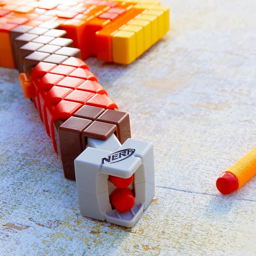 Nerf Minecraft Firebrand, Dart Blasting Axe by PMI
