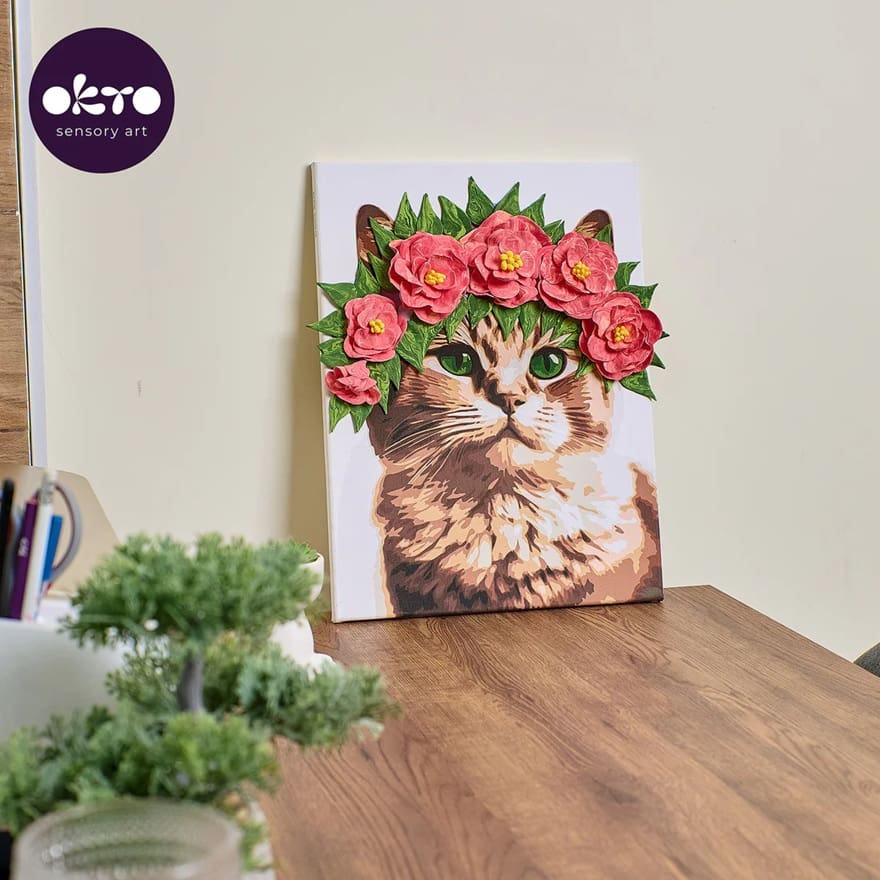 OKTO A CAT IN A FLOWER CROWN by OKTO