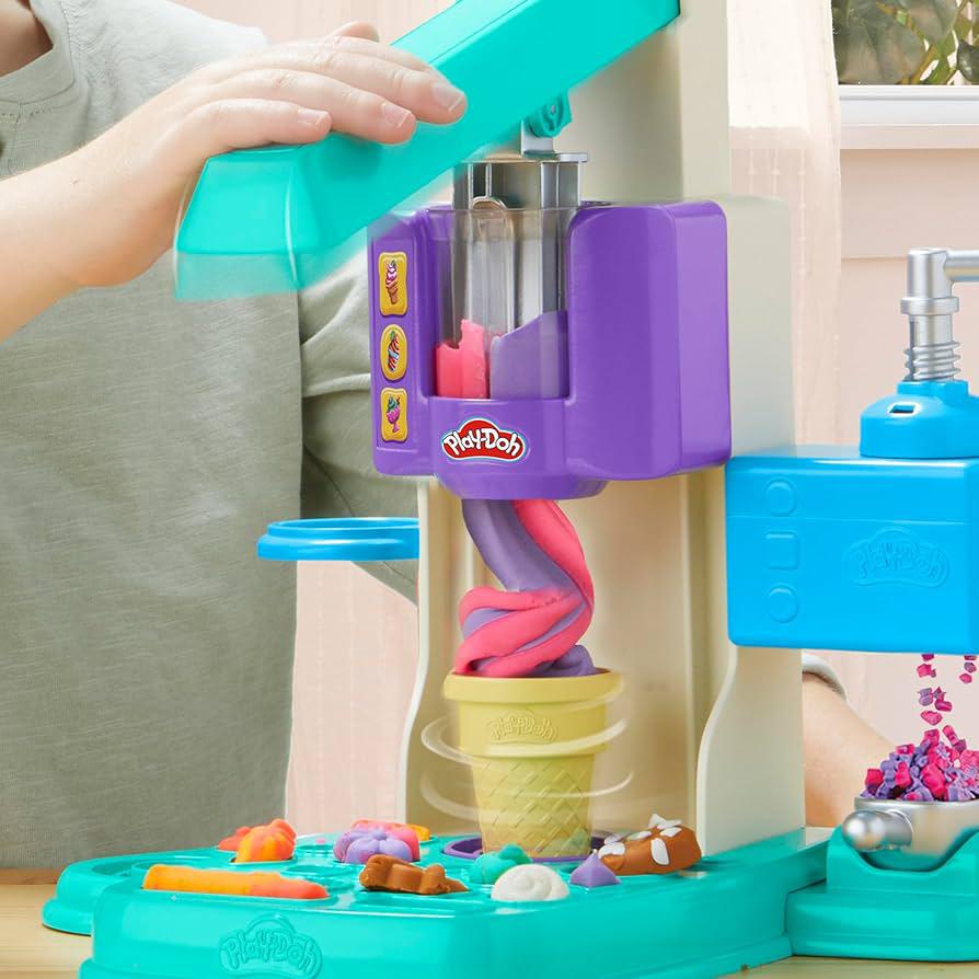 PLAY DOH RAINBOW SWIRL ICE CREAM PLAYSET by Hasbro