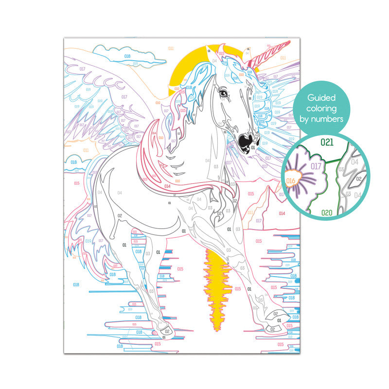 Paint & Frame Paint by Numbers Magic Unicorn by HappiHobbi