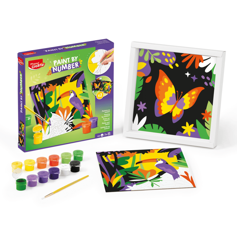 Paint by Number - TUCAN & BUTTERFLY by Maped Creativ