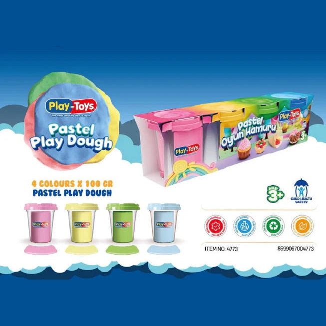 Pastel Play Dough 4x100GR