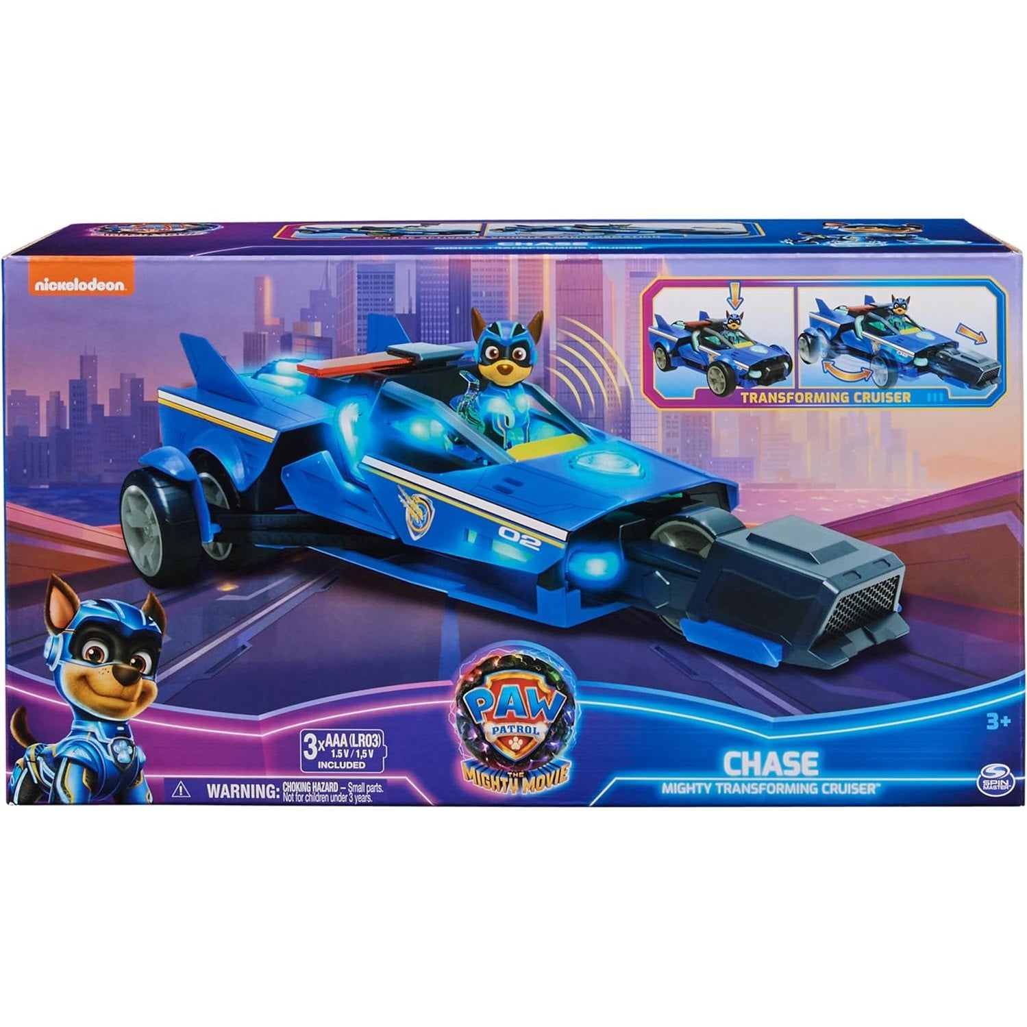 Paw Patrol: The Mighty Movie, Chase's Mighty Transforming Cruiser by Spin Master