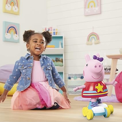 Peppa Roller Skating Doll, Pull-and-Go by Hasbro