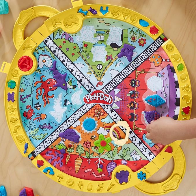 Play-Doh Fold & Go Playmat Starter Set with 19 Accessories by Hasbro