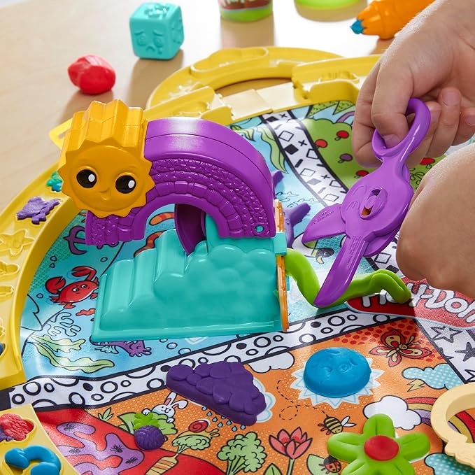 Play-Doh Fold & Go Playmat Starter Set with 19 Accessories by Hasbro