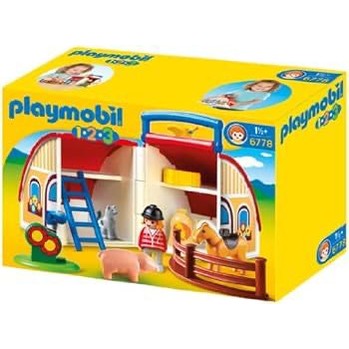Playmobil 1 2 3 Take Along Barn, Multi Color (70180) by Playmobil