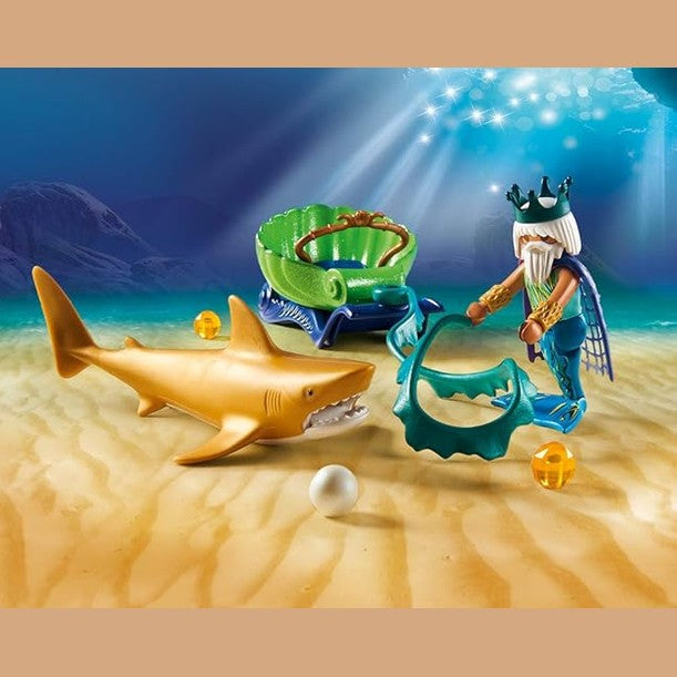 Playmobil Mermaid King of The Sea with Shark Carriage (70097) by Playmobil