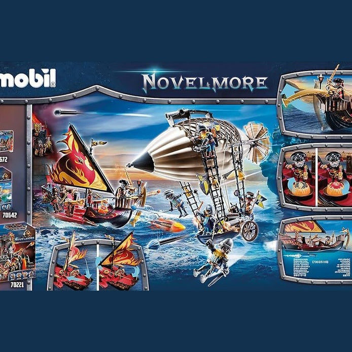 Playmobil Novelmore Knights Burnham Raiders Fire Ship Floating (70641) by Playmobil