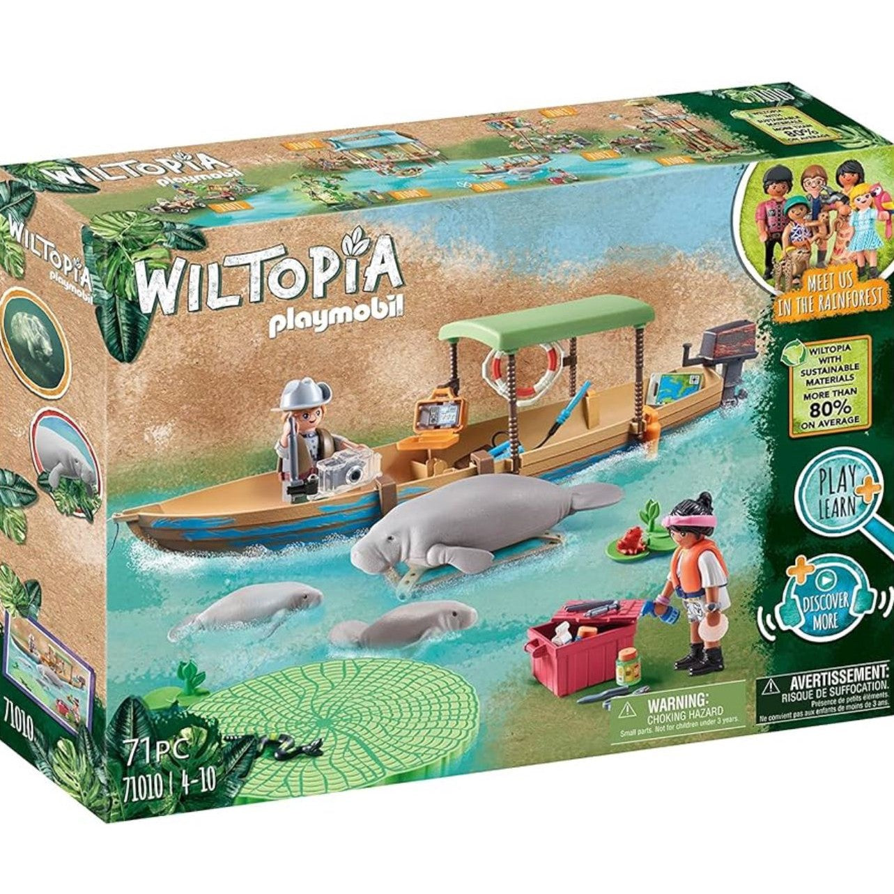 Playmobil Wiltopia Boat Trip to The Manatees (71010) by Playmobil