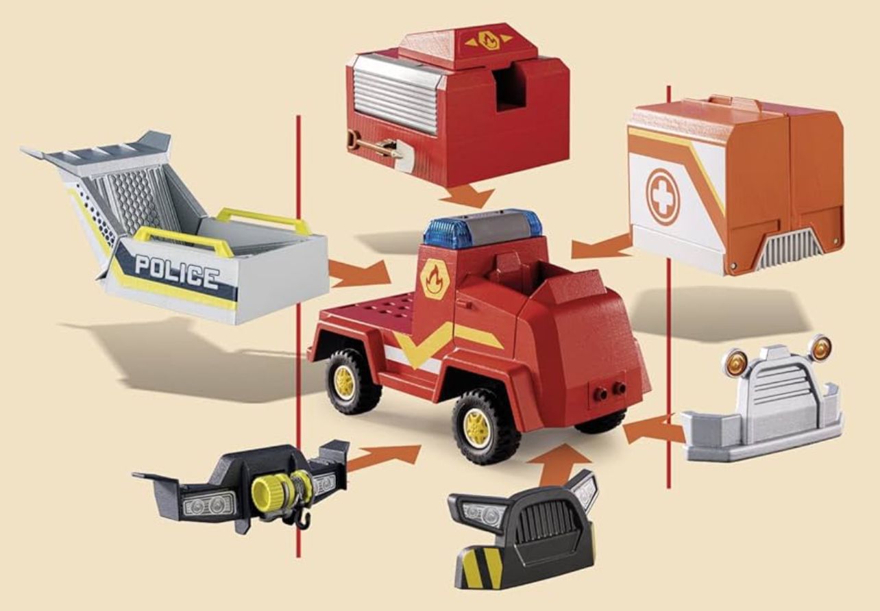 Playmobil Duck On Call  Fire Brigade Emergency Vehicle (70914)