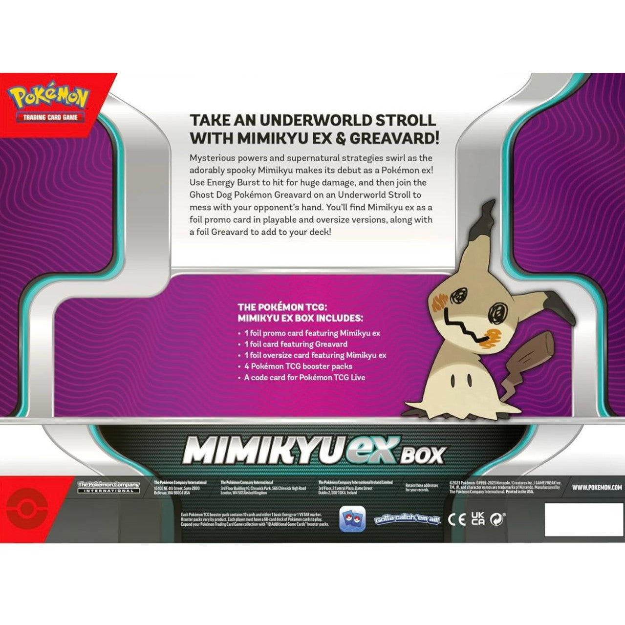 Pokemon TCG Mimikyu Ex Box
