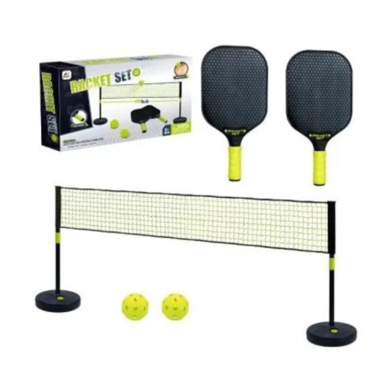 Plastic For Racket Net RACKET SET WITH ADJUSTABLE NET – NEW LAND