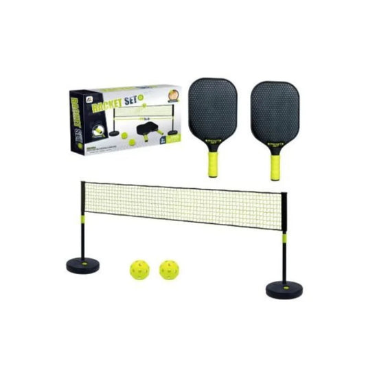 RACKET SET WITH ADJUSTABLE NET by AJ Sports
