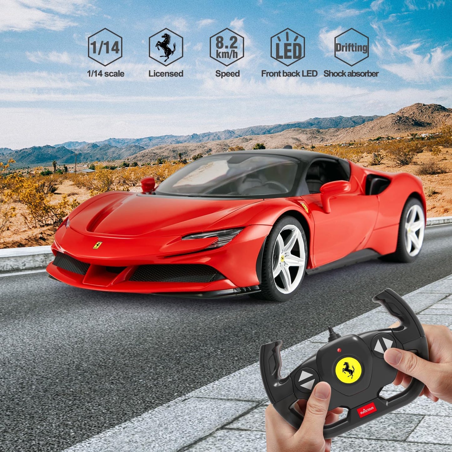 RASTAR 1:18 SF90 FERRARI R/C by Rastar