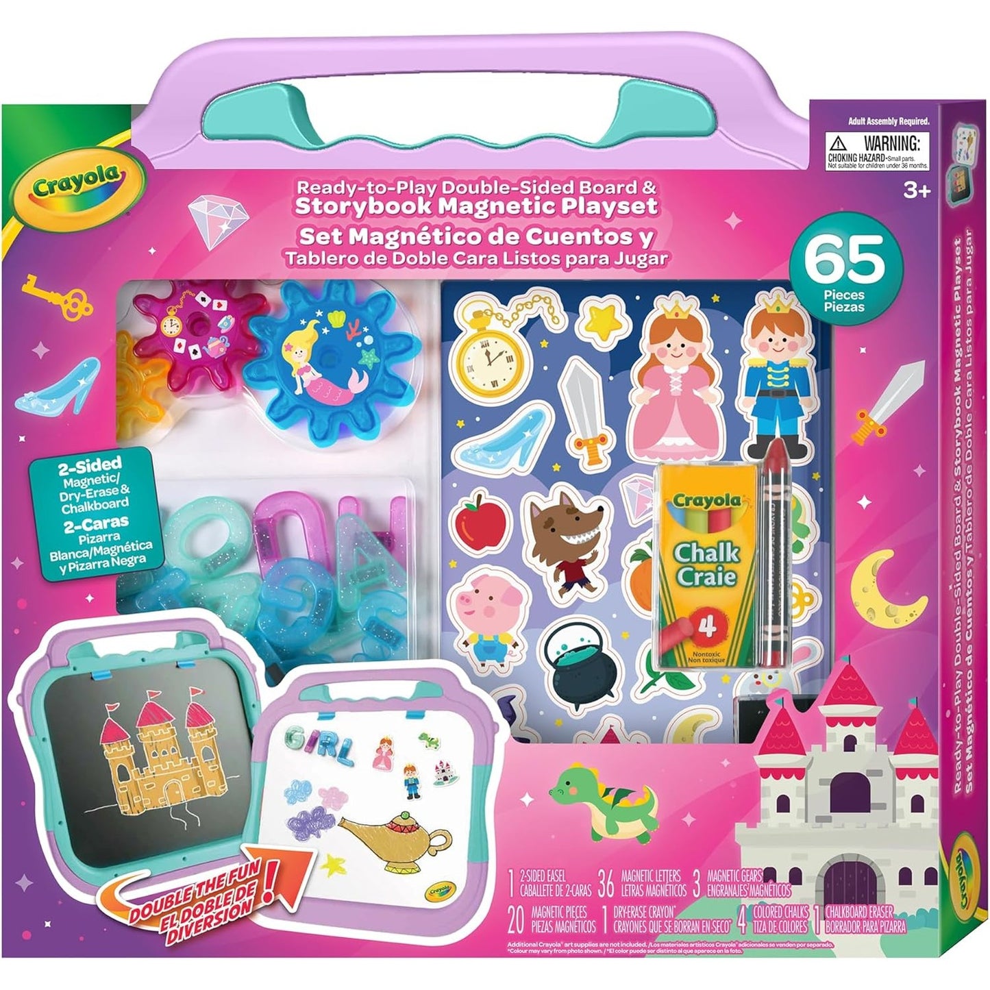 READY TO PLAY DOUBLE SIDED BOARD & STORYBOOK MAGNETIC PLAYSET by Crayola