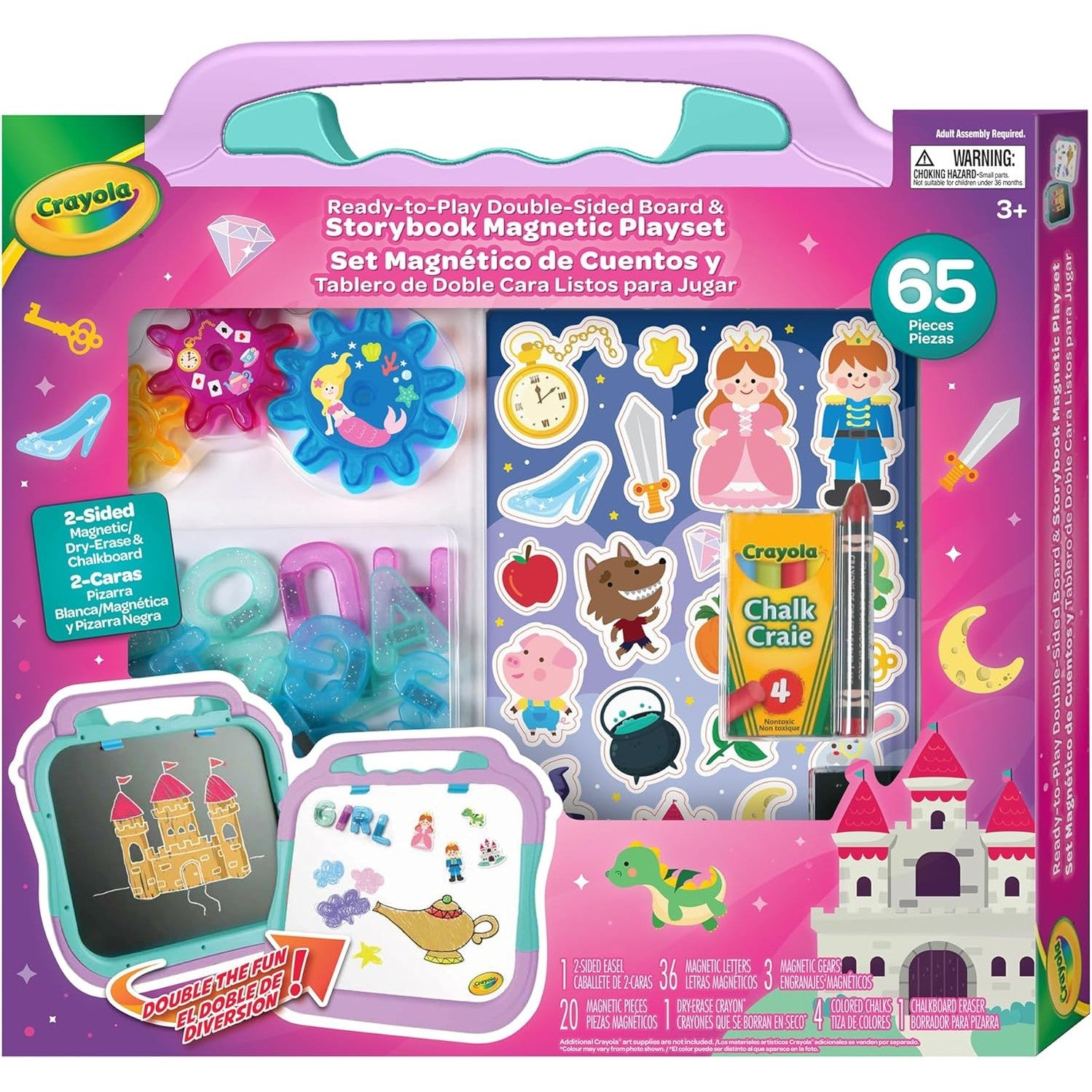 READY TO PLAY DOUBLE SIDED BOARD & STORYBOOK MAGNETIC PLAYSET by Crayola