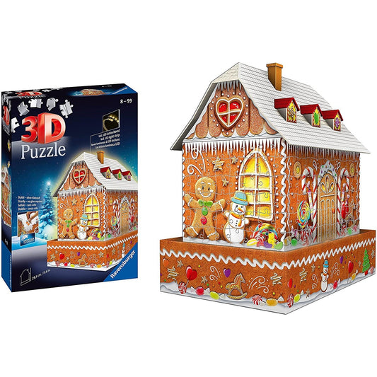 Ravensburger - 3D Gingerbread House with Lights by Ravensburger