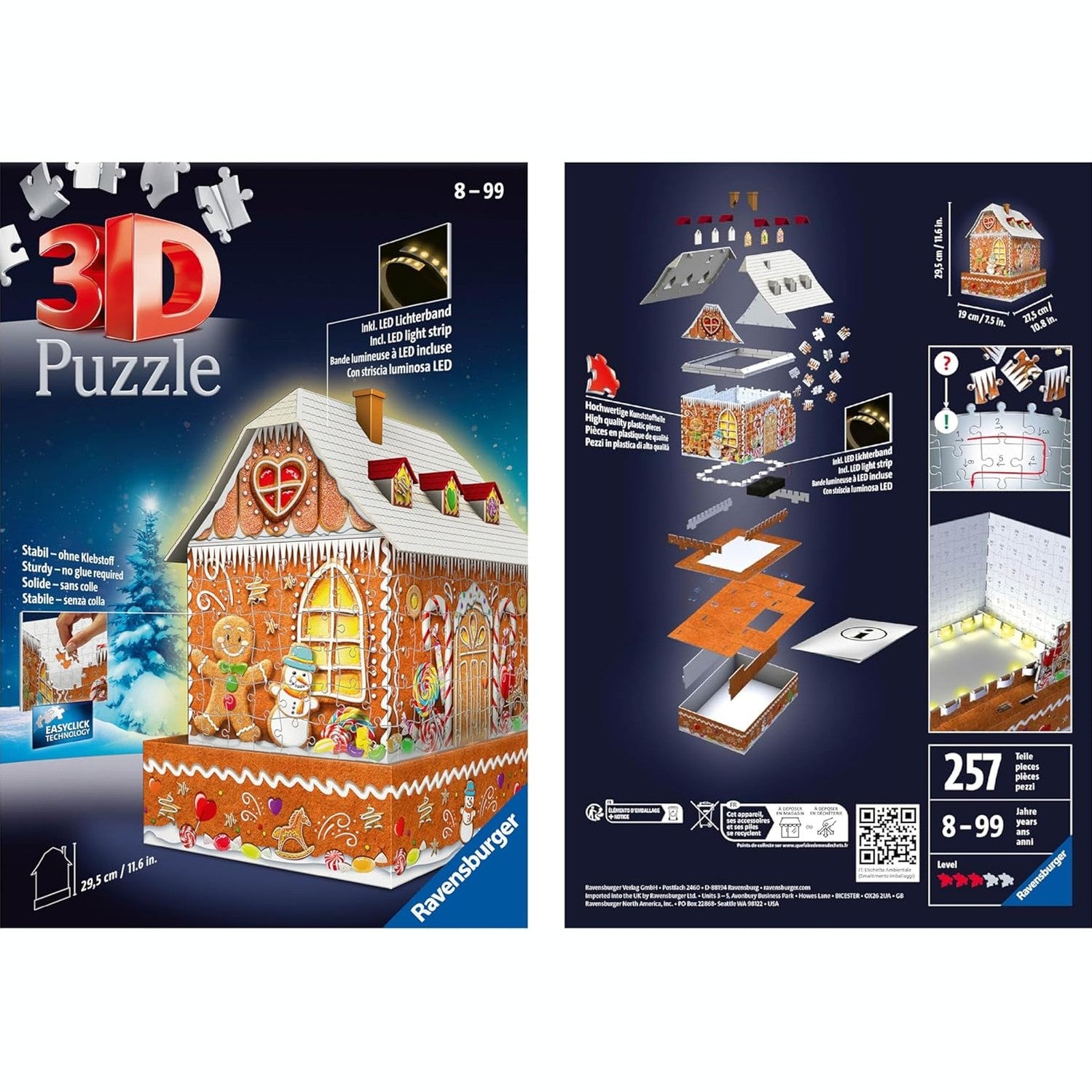 Ravensburger - 3D Gingerbread House with Lights by Ravensburger
