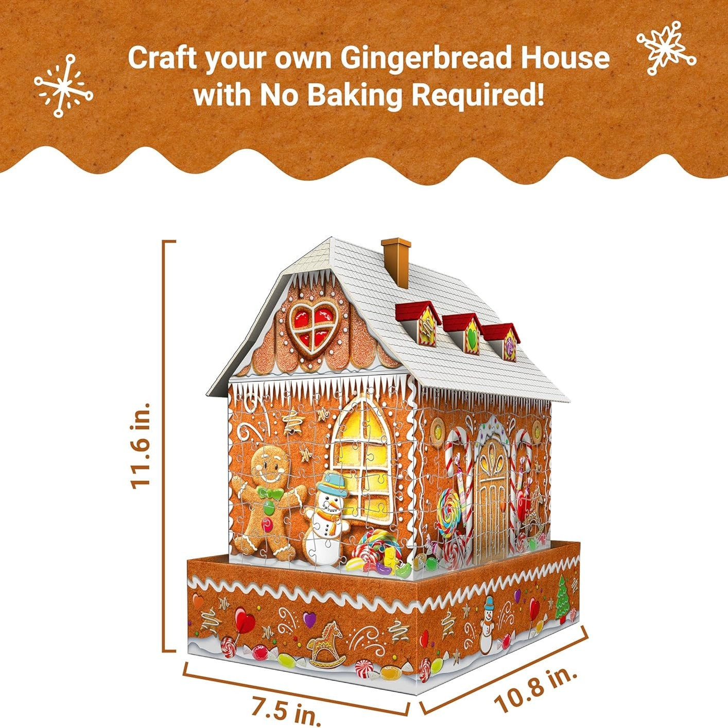 Ravensburger - 3D Gingerbread House with Lights by Ravensburger