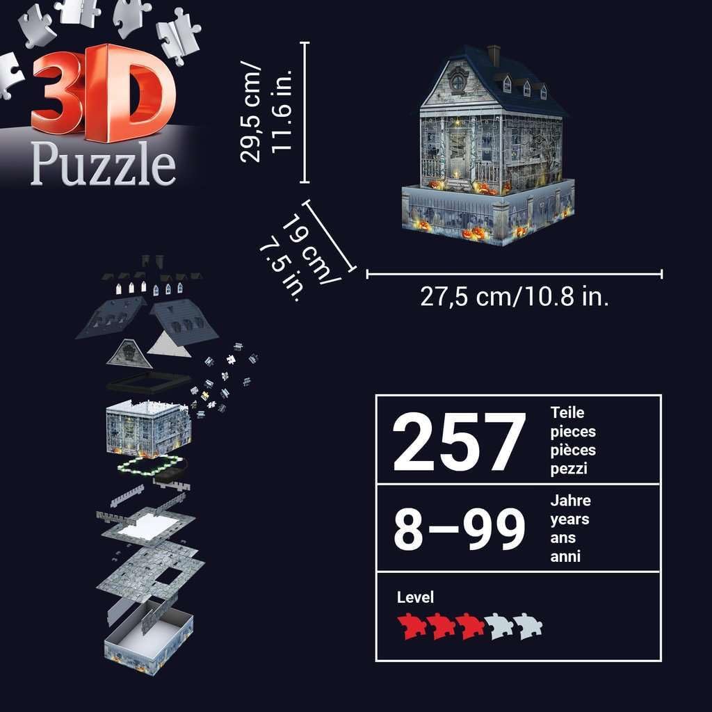 Ravensburger 3D Puzzle Haunted House at Night by Ravensburger