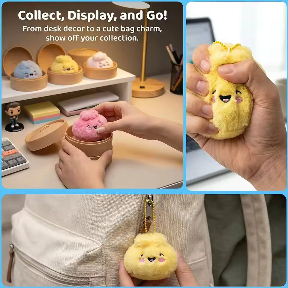 Squeezy Dumpling Fluffy Feel Keychain by OFFBRAND