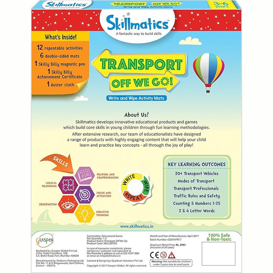 SKILLMATICS Transport Off We Go by Skillmatics