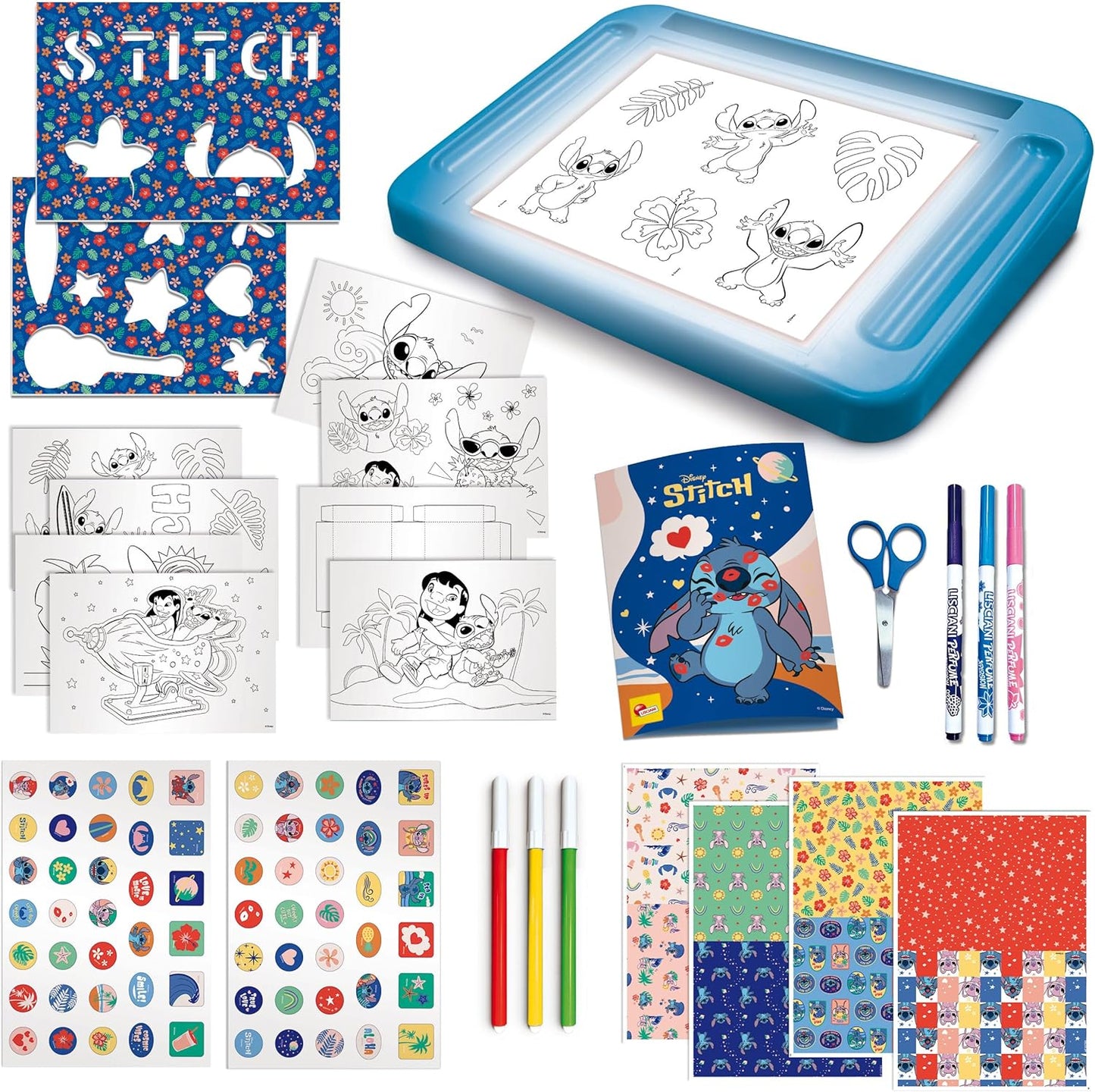 STITCH DRAWING SCHOOL WITH LIGHT TABLE by Lisciani