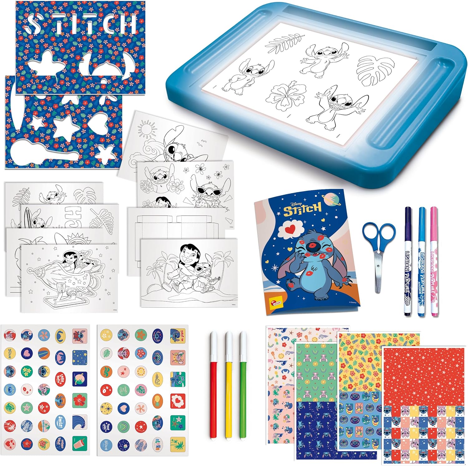 STITCH DRAWING SCHOOL WITH LIGHT TABLE by Lisciani