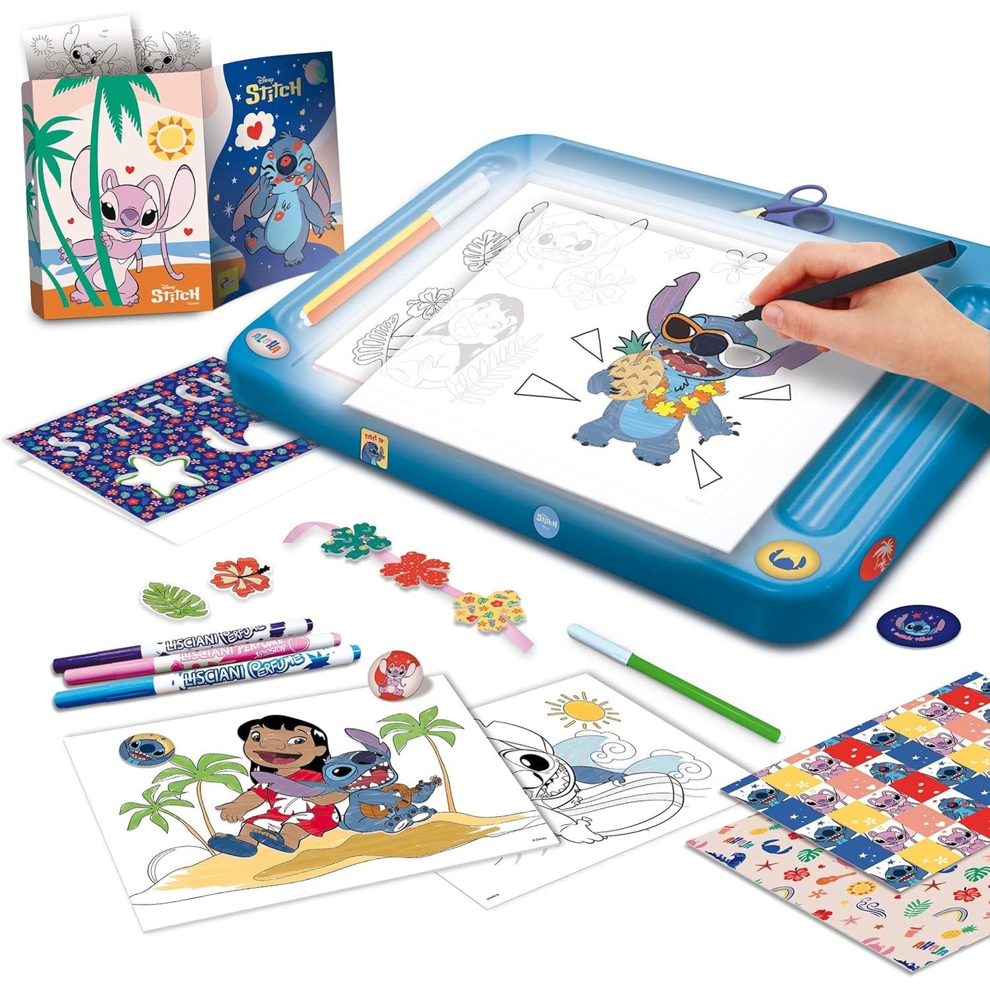 STITCH DRAWING SCHOOL WITH LIGHT TABLE by Lisciani