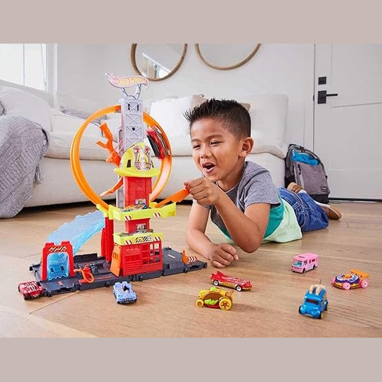 SUPER LOOP FIRE STATION by Mattel
