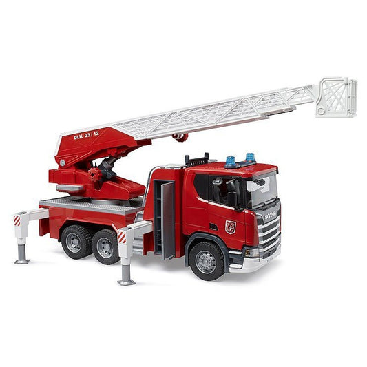 Scania Super 560R Fire engine with ladder, waterpump and Light & Sound Module by Bruder