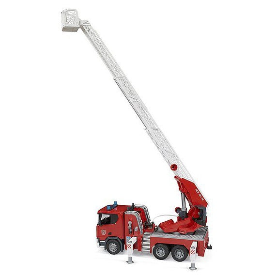 Scania Super 560R Fire engine with ladder, waterpump and Light & Sound Module by Bruder